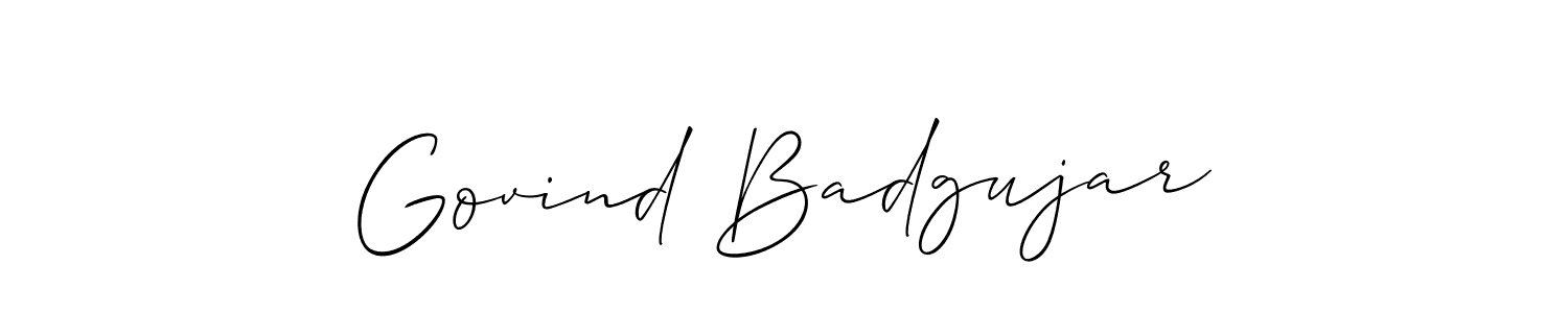 It looks lik you need a new signature style for name Govind Badgujar. Design unique handwritten (Allison_Script) signature with our free signature maker in just a few clicks. Govind Badgujar signature style 2 images and pictures png