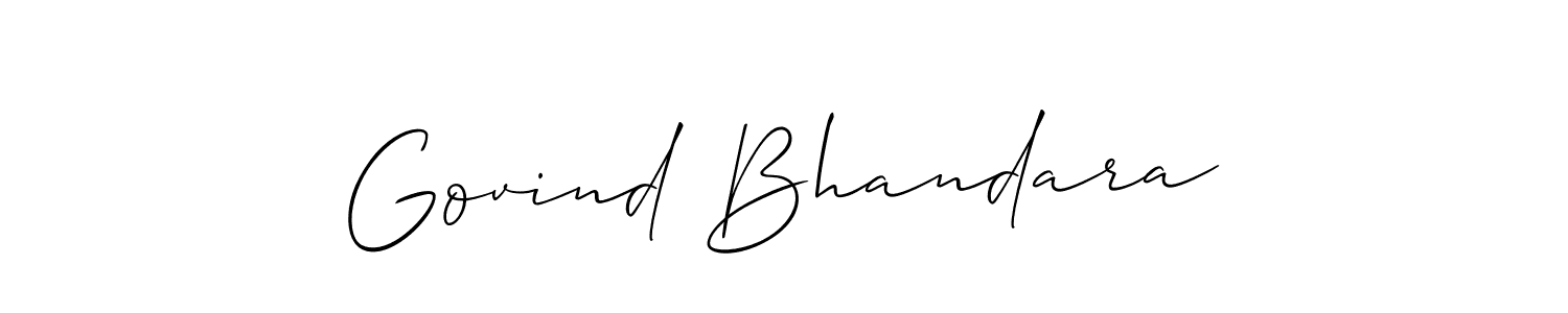 It looks lik you need a new signature style for name Govind Bhandara. Design unique handwritten (Allison_Script) signature with our free signature maker in just a few clicks. Govind Bhandara signature style 2 images and pictures png