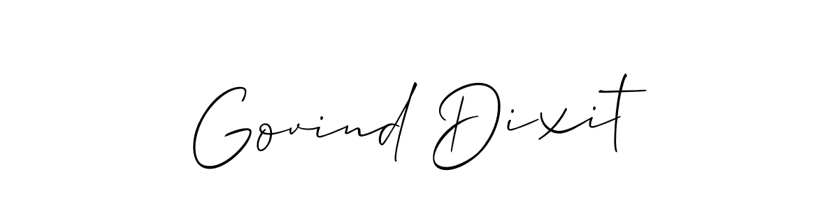 Allison_Script is a professional signature style that is perfect for those who want to add a touch of class to their signature. It is also a great choice for those who want to make their signature more unique. Get Govind Dixit name to fancy signature for free. Govind Dixit signature style 2 images and pictures png