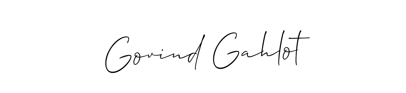It looks lik you need a new signature style for name Govind Gahlot. Design unique handwritten (Allison_Script) signature with our free signature maker in just a few clicks. Govind Gahlot signature style 2 images and pictures png