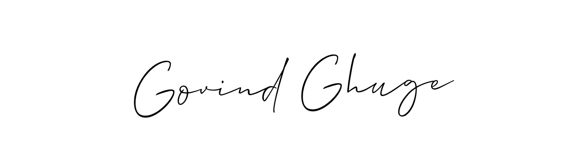 How to Draw Govind Ghuge signature style? Allison_Script is a latest design signature styles for name Govind Ghuge. Govind Ghuge signature style 2 images and pictures png
