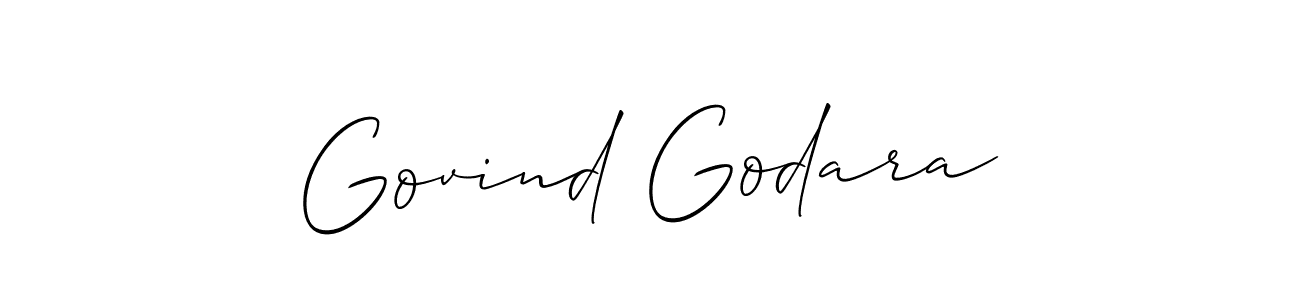 How to Draw Govind Godara signature style? Allison_Script is a latest design signature styles for name Govind Godara. Govind Godara signature style 2 images and pictures png