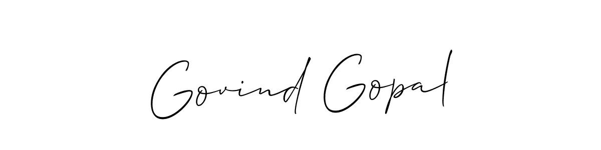 Use a signature maker to create a handwritten signature online. With this signature software, you can design (Allison_Script) your own signature for name Govind Gopal. Govind Gopal signature style 2 images and pictures png