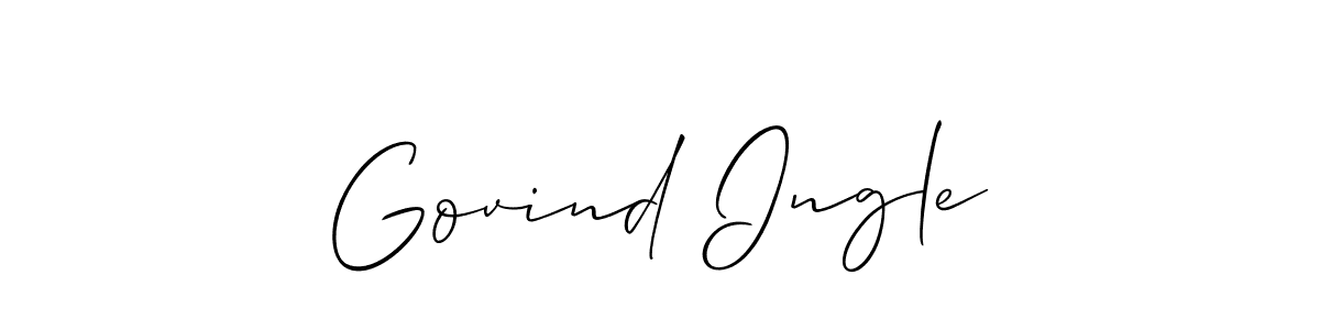 Use a signature maker to create a handwritten signature online. With this signature software, you can design (Allison_Script) your own signature for name Govind Ingle. Govind Ingle signature style 2 images and pictures png