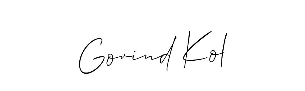 Make a beautiful signature design for name Govind Kol. Use this online signature maker to create a handwritten signature for free. Govind Kol signature style 2 images and pictures png