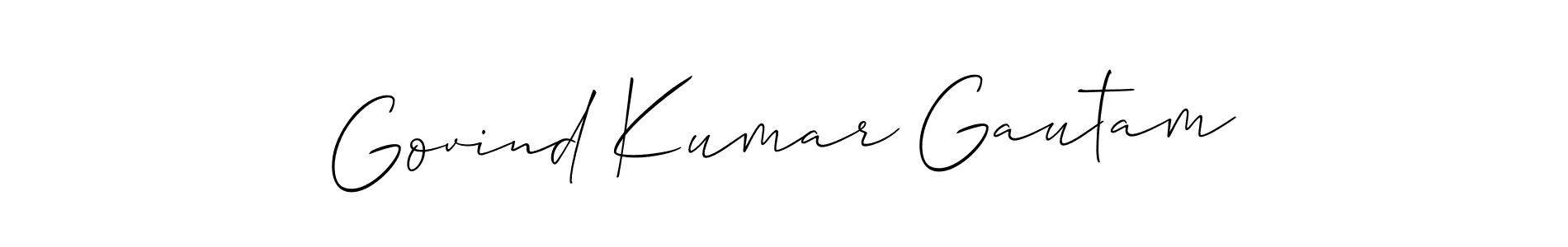 Make a short Govind Kumar Gautam signature style. Manage your documents anywhere anytime using Allison_Script. Create and add eSignatures, submit forms, share and send files easily. Govind Kumar Gautam signature style 2 images and pictures png