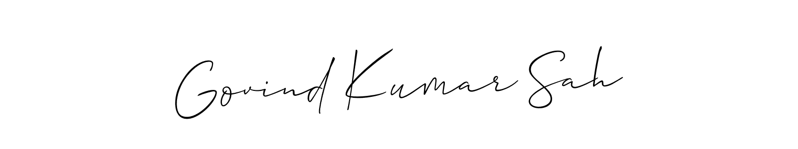 How to Draw Govind Kumar Sah signature style? Allison_Script is a latest design signature styles for name Govind Kumar Sah. Govind Kumar Sah signature style 2 images and pictures png