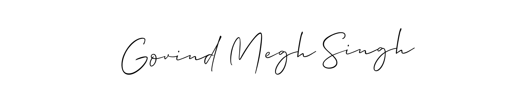 How to make Govind Megh Singh name signature. Use Allison_Script style for creating short signs online. This is the latest handwritten sign. Govind Megh Singh signature style 2 images and pictures png