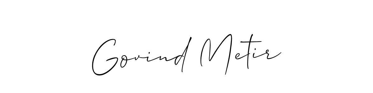 Best and Professional Signature Style for Govind Metir. Allison_Script Best Signature Style Collection. Govind Metir signature style 2 images and pictures png