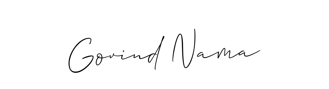 It looks lik you need a new signature style for name Govind Nama. Design unique handwritten (Allison_Script) signature with our free signature maker in just a few clicks. Govind Nama signature style 2 images and pictures png