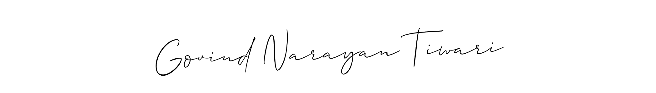 Design your own signature with our free online signature maker. With this signature software, you can create a handwritten (Allison_Script) signature for name Govind Narayan Tiwari. Govind Narayan Tiwari signature style 2 images and pictures png