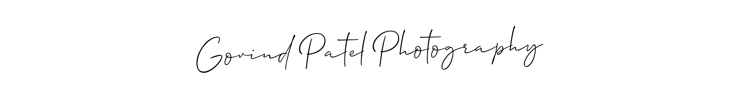 How to make Govind Patel Photography signature? Allison_Script is a professional autograph style. Create handwritten signature for Govind Patel Photography name. Govind Patel Photography signature style 2 images and pictures png