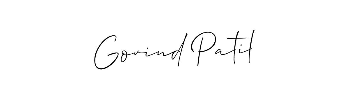 You should practise on your own different ways (Allison_Script) to write your name (Govind Patil) in signature. don't let someone else do it for you. Govind Patil signature style 2 images and pictures png