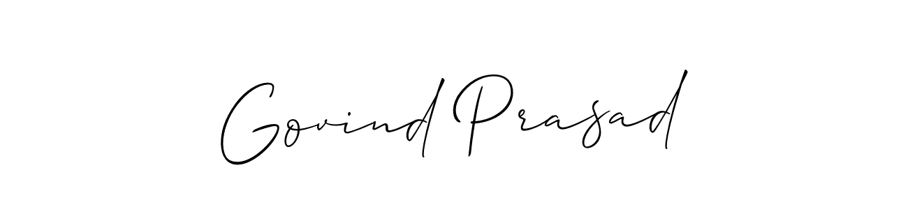Make a beautiful signature design for name Govind Prasad. With this signature (Allison_Script) style, you can create a handwritten signature for free. Govind Prasad signature style 2 images and pictures png