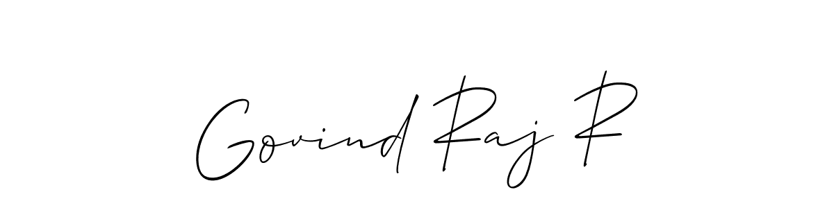 Make a beautiful signature design for name Govind Raj R. With this signature (Allison_Script) style, you can create a handwritten signature for free. Govind Raj R signature style 2 images and pictures png