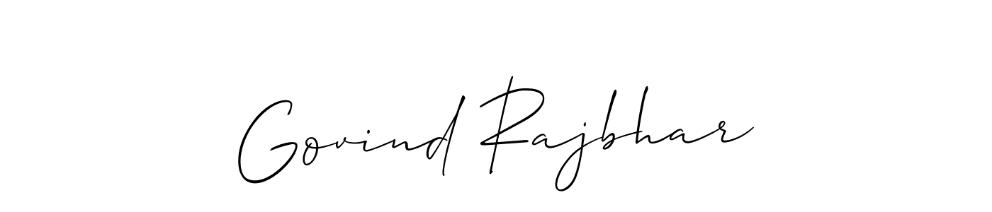 Create a beautiful signature design for name Govind Rajbhar. With this signature (Allison_Script) fonts, you can make a handwritten signature for free. Govind Rajbhar signature style 2 images and pictures png