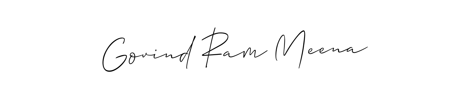 Govind Ram Meena stylish signature style. Best Handwritten Sign (Allison_Script) for my name. Handwritten Signature Collection Ideas for my name Govind Ram Meena. Govind Ram Meena signature style 2 images and pictures png
