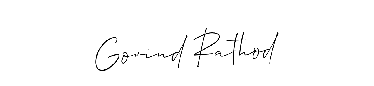 The best way (Allison_Script) to make a short signature is to pick only two or three words in your name. The name Govind Rathod include a total of six letters. For converting this name. Govind Rathod signature style 2 images and pictures png