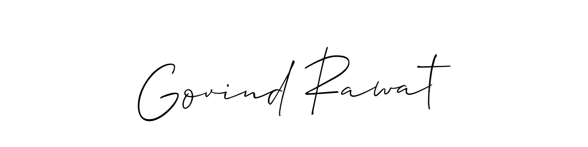 Also we have Govind Rawat name is the best signature style. Create professional handwritten signature collection using Allison_Script autograph style. Govind Rawat signature style 2 images and pictures png