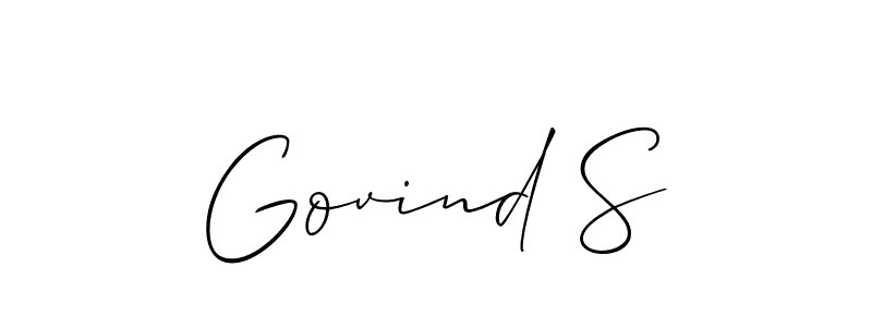 Make a short Govind S signature style. Manage your documents anywhere anytime using Allison_Script. Create and add eSignatures, submit forms, share and send files easily. Govind S signature style 2 images and pictures png