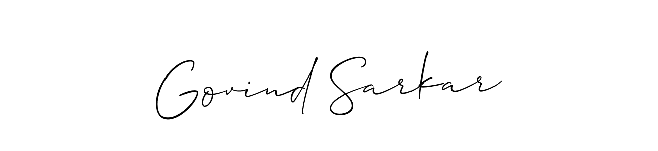 Govind Sarkar stylish signature style. Best Handwritten Sign (Allison_Script) for my name. Handwritten Signature Collection Ideas for my name Govind Sarkar. Govind Sarkar signature style 2 images and pictures png