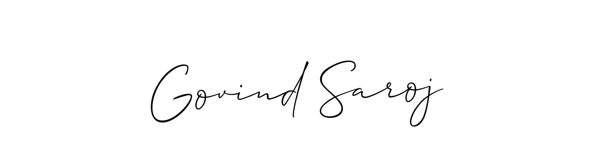 Make a beautiful signature design for name Govind Saroj. With this signature (Allison_Script) style, you can create a handwritten signature for free. Govind Saroj signature style 2 images and pictures png