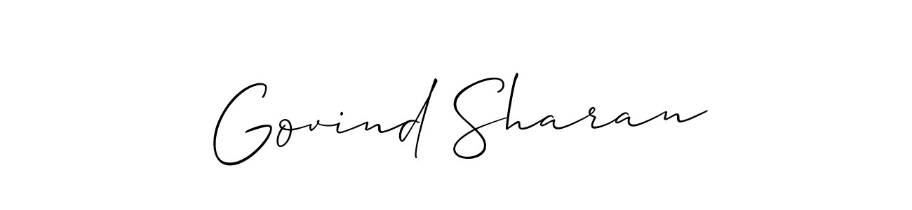 Check out images of Autograph of Govind Sharan name. Actor Govind Sharan Signature Style. Allison_Script is a professional sign style online. Govind Sharan signature style 2 images and pictures png
