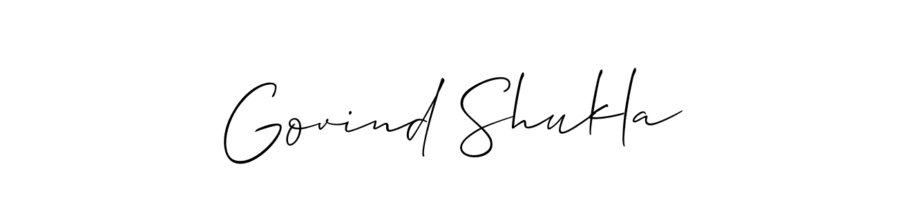 Use a signature maker to create a handwritten signature online. With this signature software, you can design (Allison_Script) your own signature for name Govind Shukla. Govind Shukla signature style 2 images and pictures png