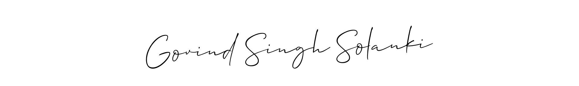 Design your own signature with our free online signature maker. With this signature software, you can create a handwritten (Allison_Script) signature for name Govind Singh Solanki. Govind Singh Solanki signature style 2 images and pictures png