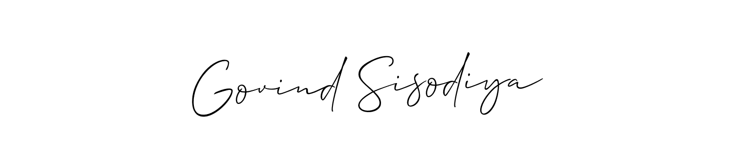 Design your own signature with our free online signature maker. With this signature software, you can create a handwritten (Allison_Script) signature for name Govind Sisodiya. Govind Sisodiya signature style 2 images and pictures png