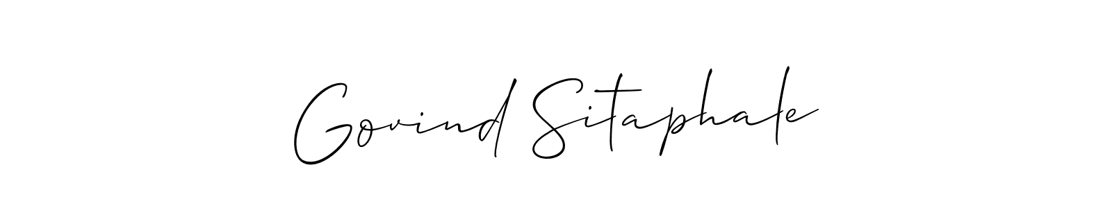 Use a signature maker to create a handwritten signature online. With this signature software, you can design (Allison_Script) your own signature for name Govind Sitaphale. Govind Sitaphale signature style 2 images and pictures png