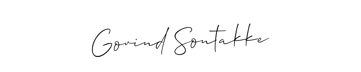 Also we have Govind Sontakke name is the best signature style. Create professional handwritten signature collection using Allison_Script autograph style. Govind Sontakke signature style 2 images and pictures png