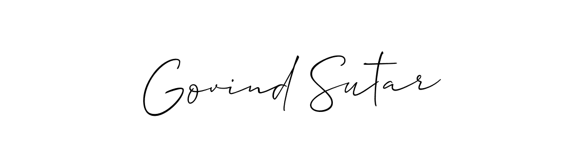 Make a short Govind Sutar signature style. Manage your documents anywhere anytime using Allison_Script. Create and add eSignatures, submit forms, share and send files easily. Govind Sutar signature style 2 images and pictures png