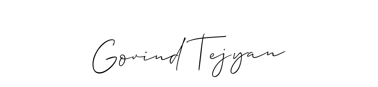 Also we have Govind Tejyan name is the best signature style. Create professional handwritten signature collection using Allison_Script autograph style. Govind Tejyan signature style 2 images and pictures png