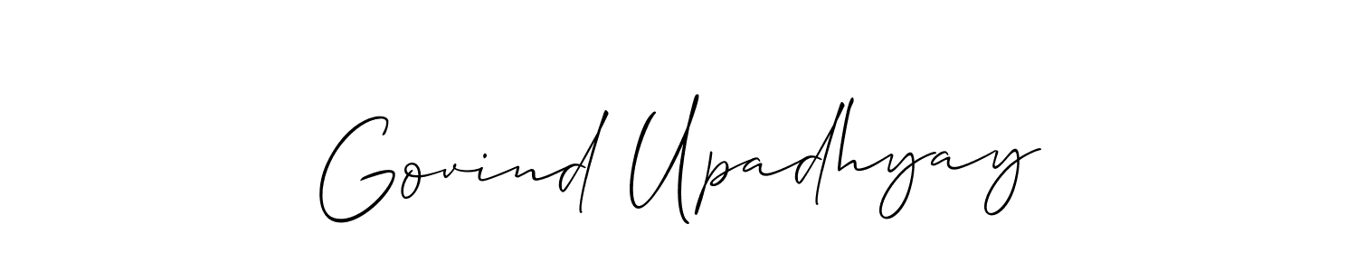 Make a short Govind Upadhyay signature style. Manage your documents anywhere anytime using Allison_Script. Create and add eSignatures, submit forms, share and send files easily. Govind Upadhyay signature style 2 images and pictures png