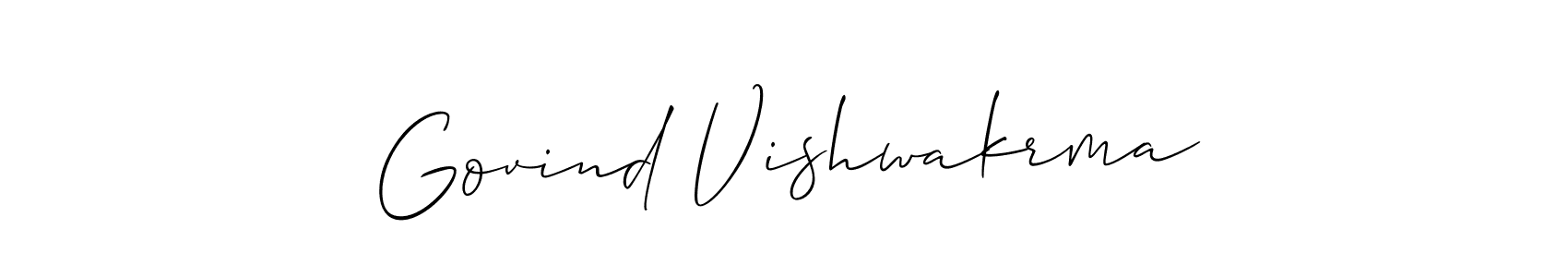 Design your own signature with our free online signature maker. With this signature software, you can create a handwritten (Allison_Script) signature for name Govind Vishwakrma. Govind Vishwakrma signature style 2 images and pictures png