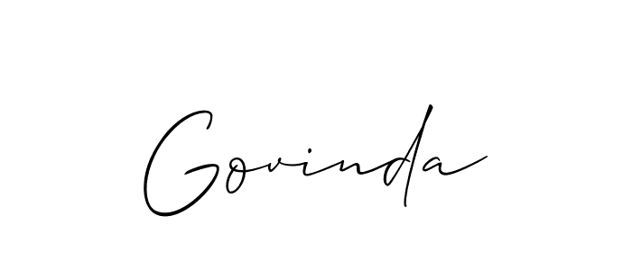 if you are searching for the best signature style for your name Govinda. so please give up your signature search. here we have designed multiple signature styles  using Allison_Script. Govinda signature style 2 images and pictures png