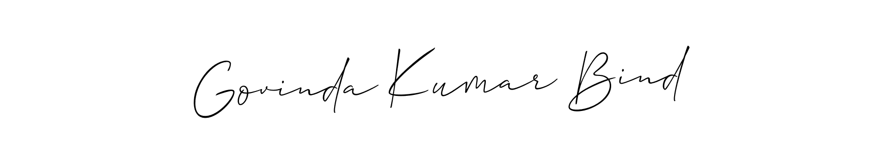 Also we have Govinda Kumar Bind name is the best signature style. Create professional handwritten signature collection using Allison_Script autograph style. Govinda Kumar Bind signature style 2 images and pictures png