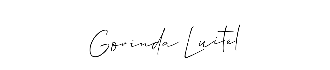 Similarly Allison_Script is the best handwritten signature design. Signature creator online .You can use it as an online autograph creator for name Govinda Luitel. Govinda Luitel signature style 2 images and pictures png