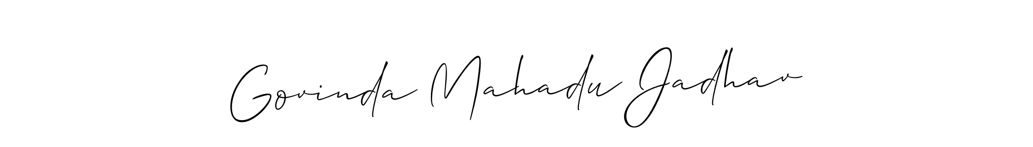 You can use this online signature creator to create a handwritten signature for the name Govinda Mahadu Jadhav. This is the best online autograph maker. Govinda Mahadu Jadhav signature style 2 images and pictures png