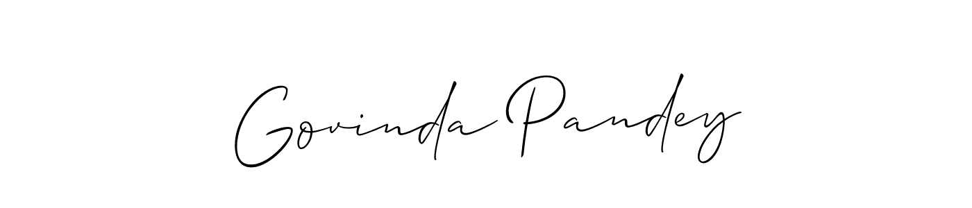 How to Draw Govinda Pandey signature style? Allison_Script is a latest design signature styles for name Govinda Pandey. Govinda Pandey signature style 2 images and pictures png