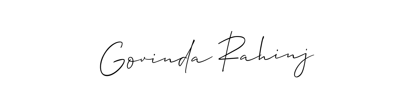 Govinda Rahinj stylish signature style. Best Handwritten Sign (Allison_Script) for my name. Handwritten Signature Collection Ideas for my name Govinda Rahinj. Govinda Rahinj signature style 2 images and pictures png