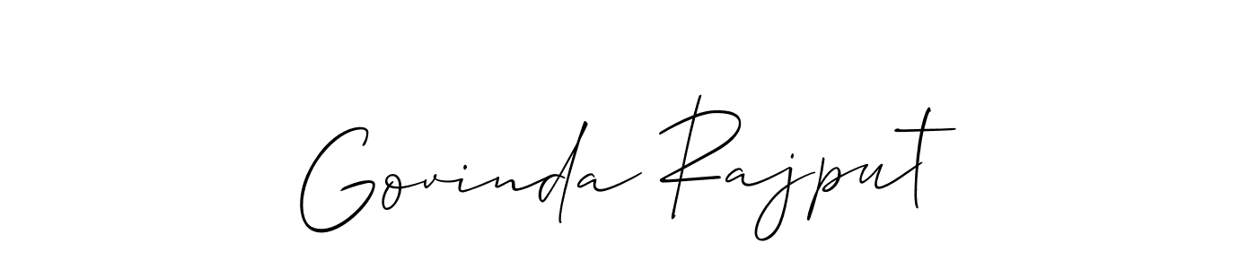 How to make Govinda Rajput name signature. Use Allison_Script style for creating short signs online. This is the latest handwritten sign. Govinda Rajput signature style 2 images and pictures png