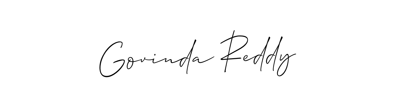 Make a short Govinda Reddy signature style. Manage your documents anywhere anytime using Allison_Script. Create and add eSignatures, submit forms, share and send files easily. Govinda Reddy signature style 2 images and pictures png
