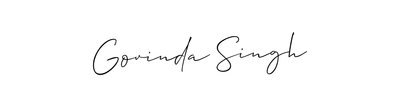 It looks lik you need a new signature style for name Govinda Singh. Design unique handwritten (Allison_Script) signature with our free signature maker in just a few clicks. Govinda Singh signature style 2 images and pictures png