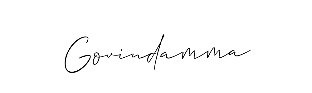 How to make Govindamma signature? Allison_Script is a professional autograph style. Create handwritten signature for Govindamma name. Govindamma signature style 2 images and pictures png