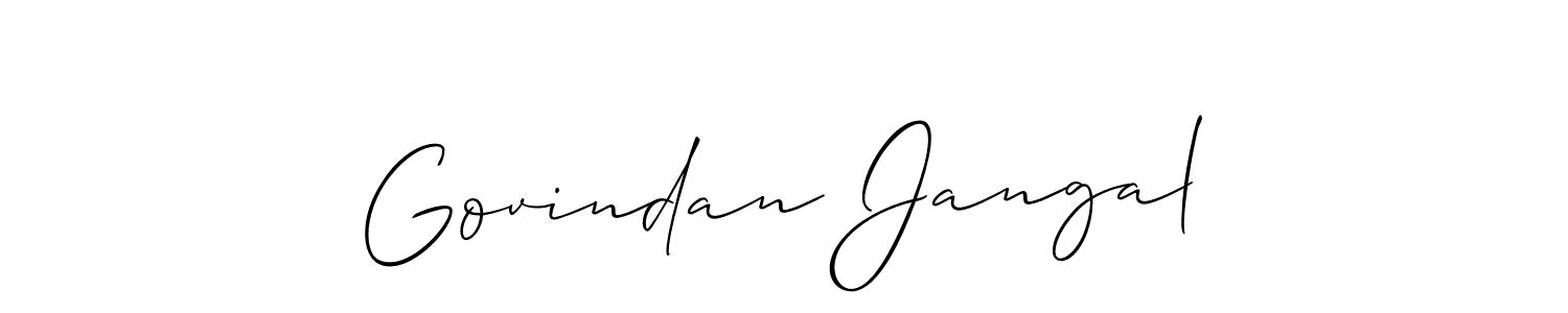 Also we have Govindan Jangal name is the best signature style. Create professional handwritten signature collection using Allison_Script autograph style. Govindan Jangal signature style 2 images and pictures png