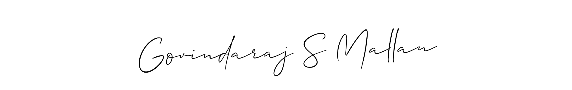 Similarly Allison_Script is the best handwritten signature design. Signature creator online .You can use it as an online autograph creator for name Govindaraj S Mallan. Govindaraj S Mallan signature style 2 images and pictures png