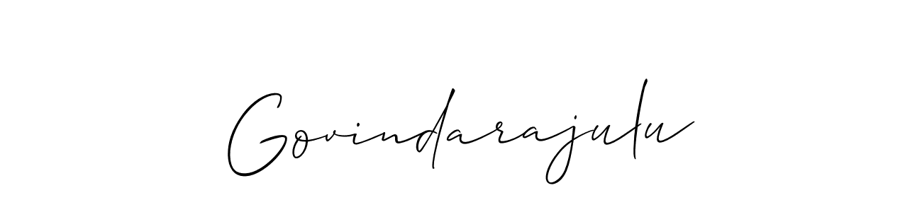 if you are searching for the best signature style for your name Govindarajulu. so please give up your signature search. here we have designed multiple signature styles  using Allison_Script. Govindarajulu signature style 2 images and pictures png