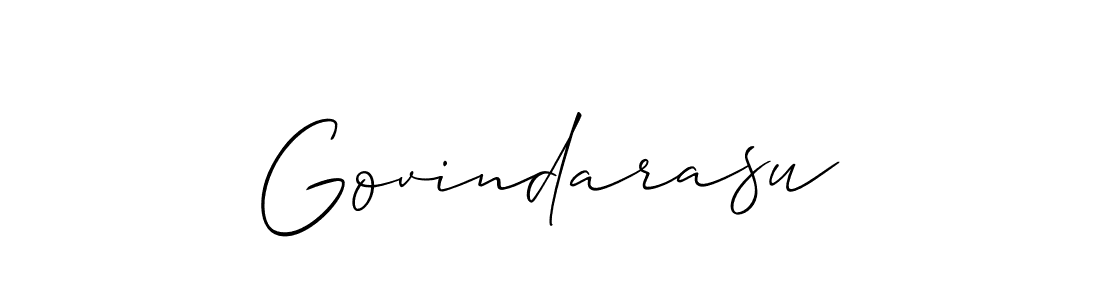 Use a signature maker to create a handwritten signature online. With this signature software, you can design (Allison_Script) your own signature for name Govindarasu. Govindarasu signature style 2 images and pictures png